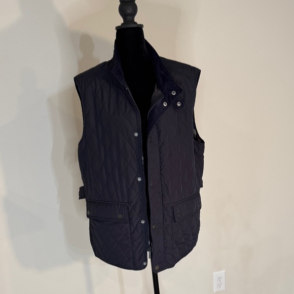 London Fog Men's Quilted Navy Vest - Picture 1 of 2